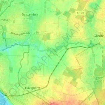 Domhorst topographic map, elevation, terrain