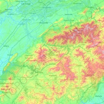 Graham topographic map, elevation, terrain