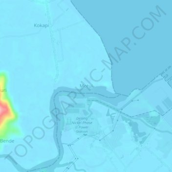 Motui topographic map, elevation, terrain