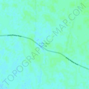 Hyderabad Thall topographic map, elevation, terrain
