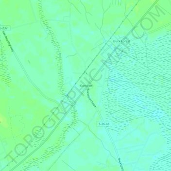 Klondike topographic map, elevation, terrain