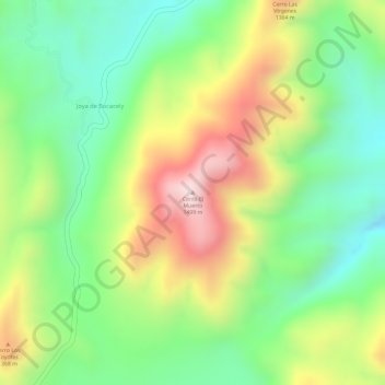 Cerro El Muerto topographic map, elevation, terrain