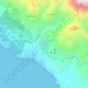 Dhërmi topographic map, elevation, terrain