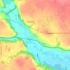 Gwynne topographic map, elevation, terrain