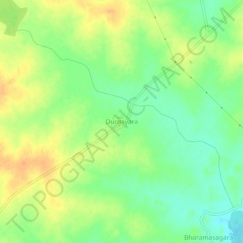 Durgavara topographic map, elevation, terrain