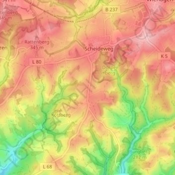 Dörpfelderhöhe topographic map, elevation, terrain