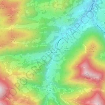 Haut-Nistos topographic map, elevation, terrain