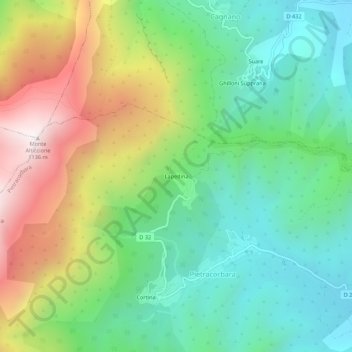 Lapedina topographic map, elevation, terrain