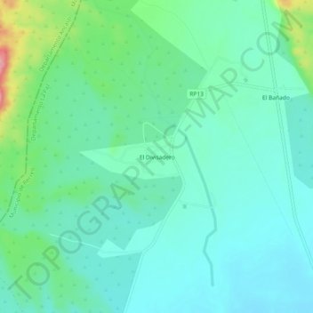 El Divisadero topographic map, elevation, terrain