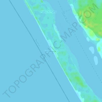 Semewata topographic map, elevation, terrain