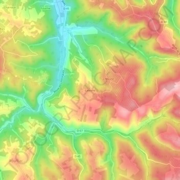 Lalaurie topographic map, elevation, terrain