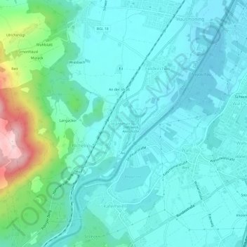 Hammerau topographic map, elevation, terrain