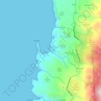 Lukovo topographic map, elevation, terrain