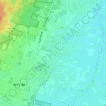 Hoorn topographic map, elevation, terrain