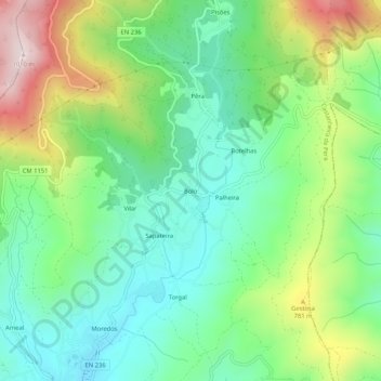Bolo topographic map, elevation, terrain