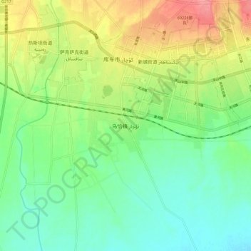 乌恰镇 topographic map, elevation, terrain