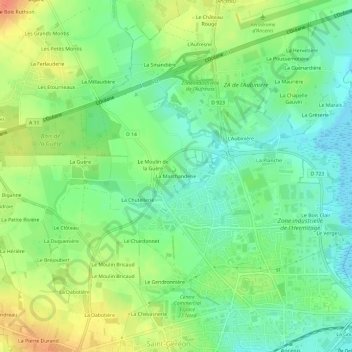 La Marchanderie topographic map, elevation, terrain