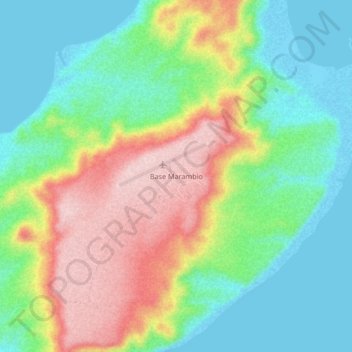 Base Marambio topographic map, elevation, terrain