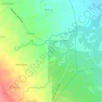 Iphag topographic map, elevation, terrain