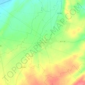 Gotarrendura topographic map, elevation, terrain