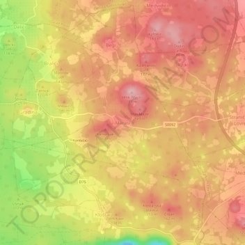 Marasi topographic map, elevation, terrain