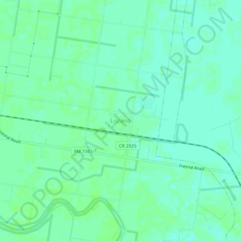 Lozano topographic map, elevation, terrain