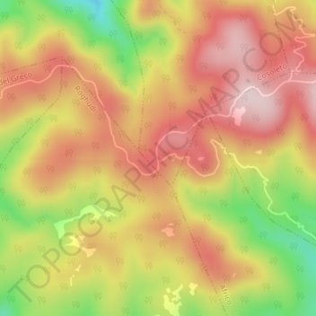 Materazzelli topographic map, elevation, terrain