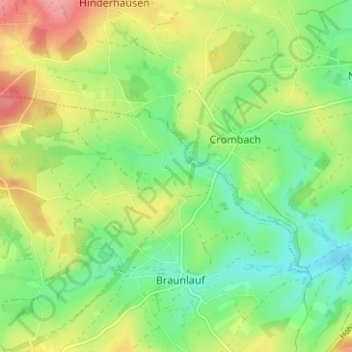 Weisten topographic map, elevation, terrain