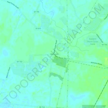 Withams topographic map, elevation, terrain
