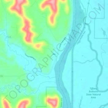 Ella topographic map, elevation, terrain