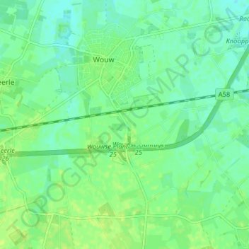 Oostlaar topographic map, elevation, terrain