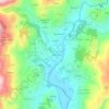 Choças topographic map, elevation, terrain