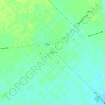 Oriente topographic map, elevation, terrain