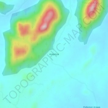 Ampitiya topographic map, elevation, terrain