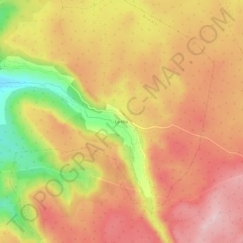 La Hoz topographic map, elevation, terrain