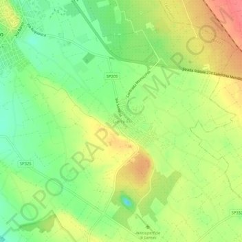 Gemini topographic map, elevation, terrain