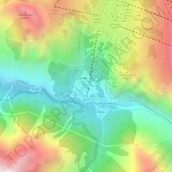Le Courtil topographic map, elevation, terrain