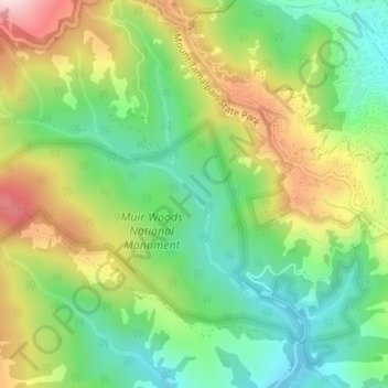 Cathedral Grove topographic map, elevation, terrain