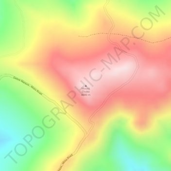 Mount Choke topographic map, elevation, terrain