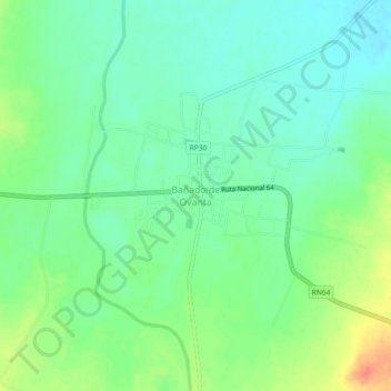 Bañado de Ovanta topographic map, elevation, terrain
