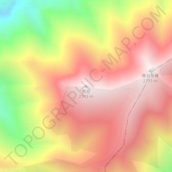 南台 topographic map, elevation, terrain