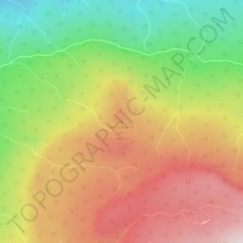 Woodland Hill topographic map, elevation, terrain