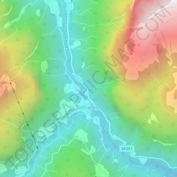 Soffranco topographic map, elevation, terrain