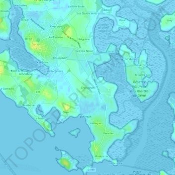 Cressignan topographic map, elevation, terrain