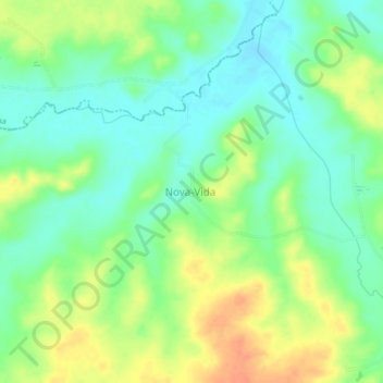 Nova-Vida topographic map, elevation, terrain