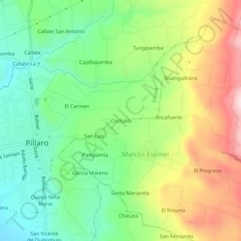 Cochaló topographic map, elevation, terrain