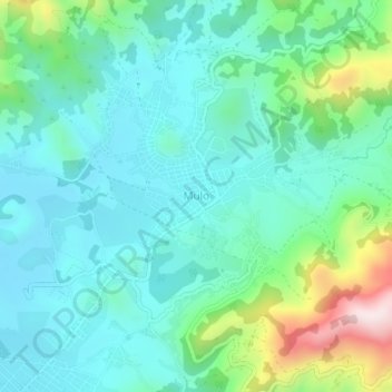 Mulo topographic map, elevation, terrain
