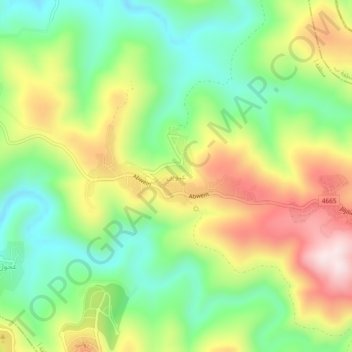 Abwein topographic map, elevation, terrain