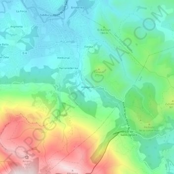 Aldagarai topographic map, elevation, terrain