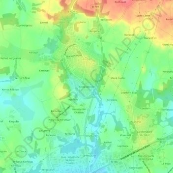 Restendrezen topographic map, elevation, terrain